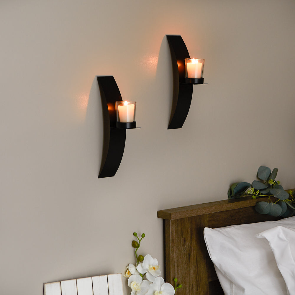 Mod-Art Candle Sconce Duo