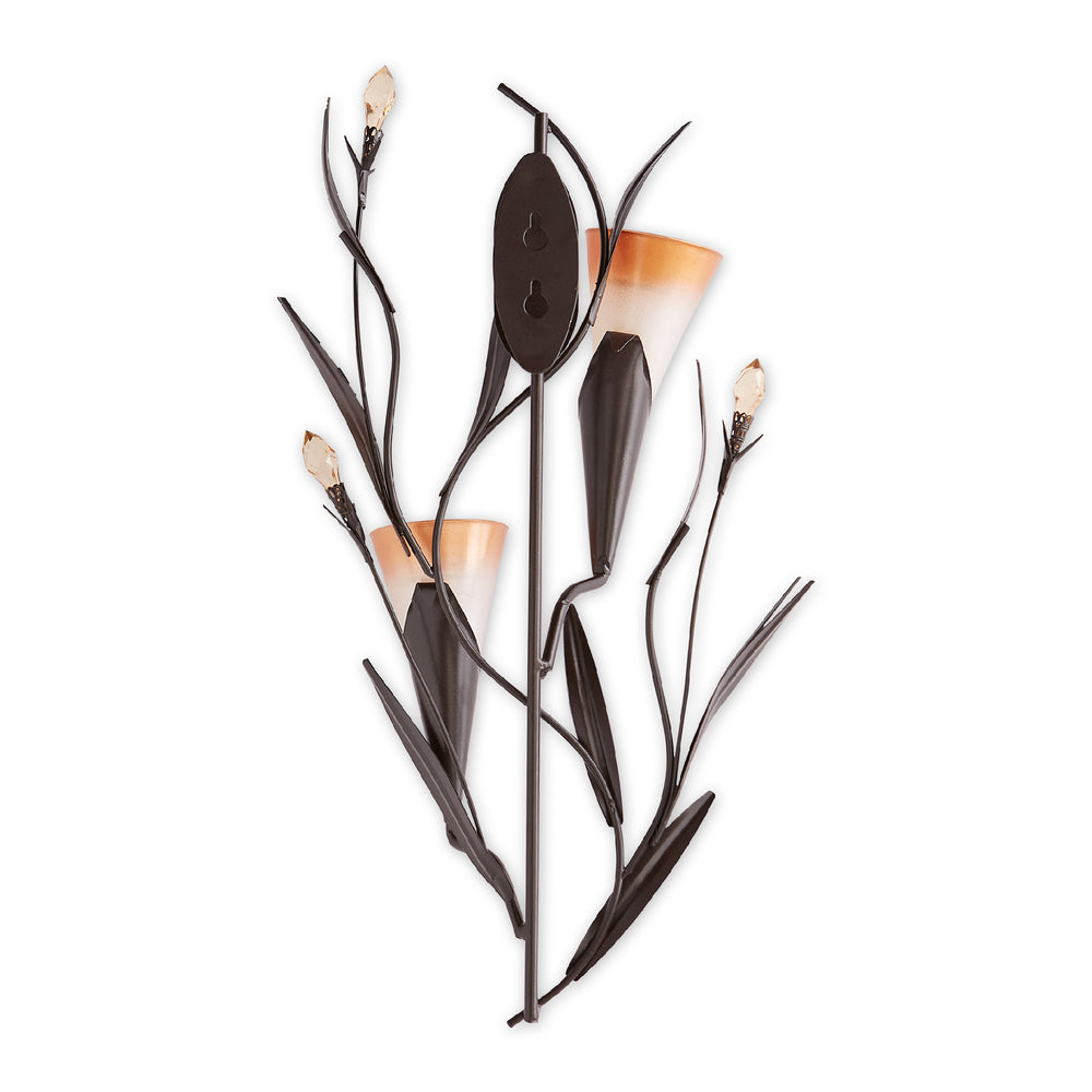 Dawn Lilies Candle Wall Sconce