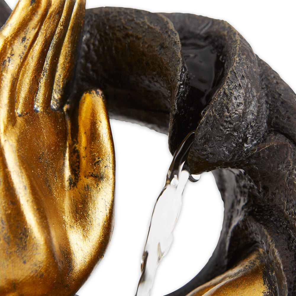Golden Hands Accent Tabletop Fountain