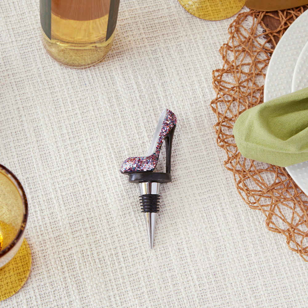 Glitter Shoe Wine Bottle Stopper