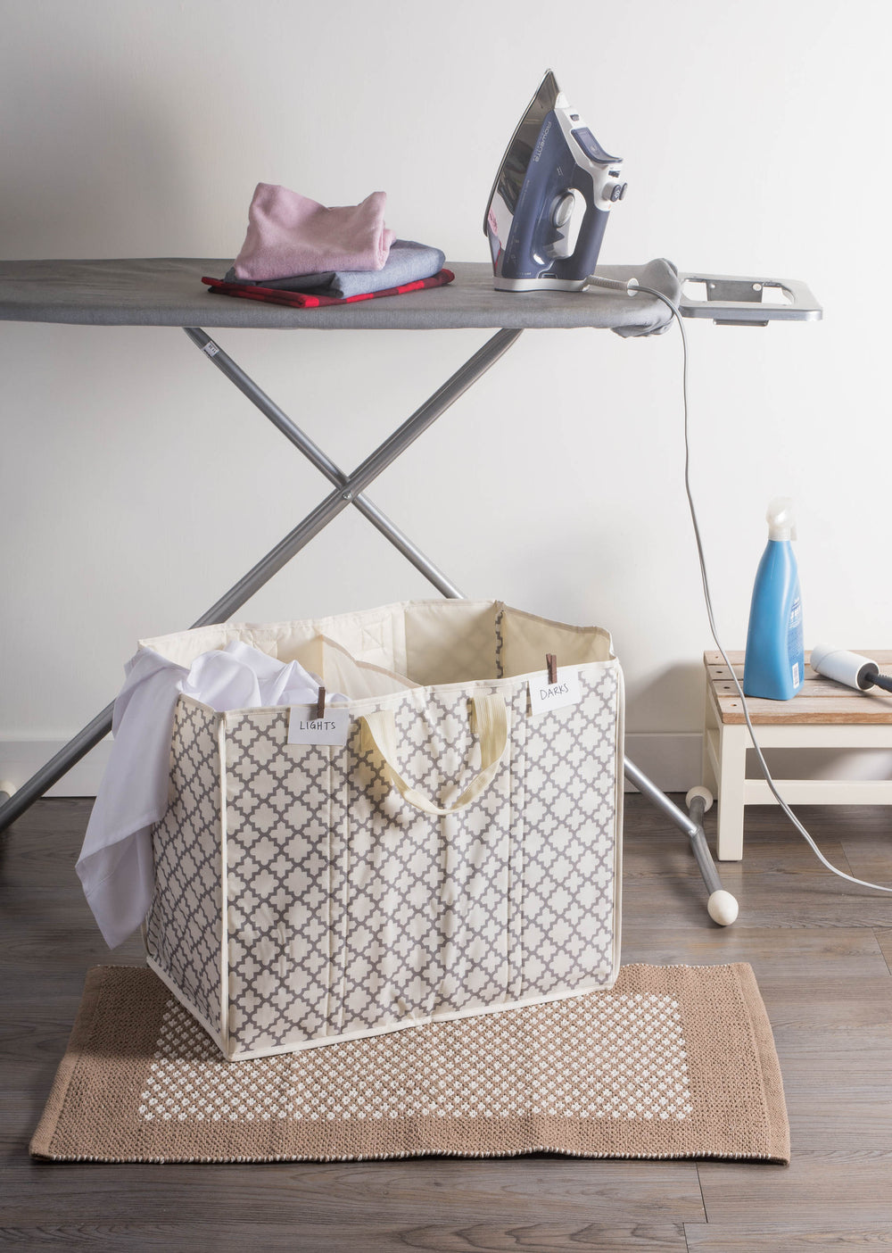 Lattice Gray All Purpose Storage Bin, 21x13.7x17