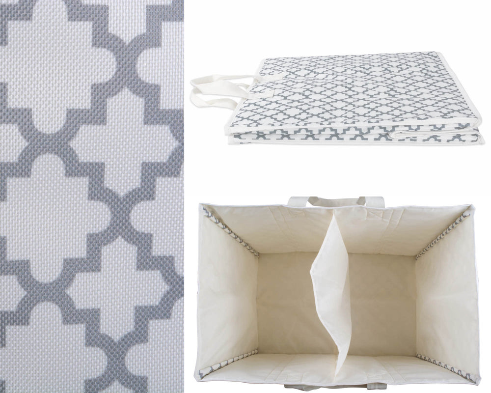 Lattice Gray All Purpose Storage Bin, 21x13.7x17