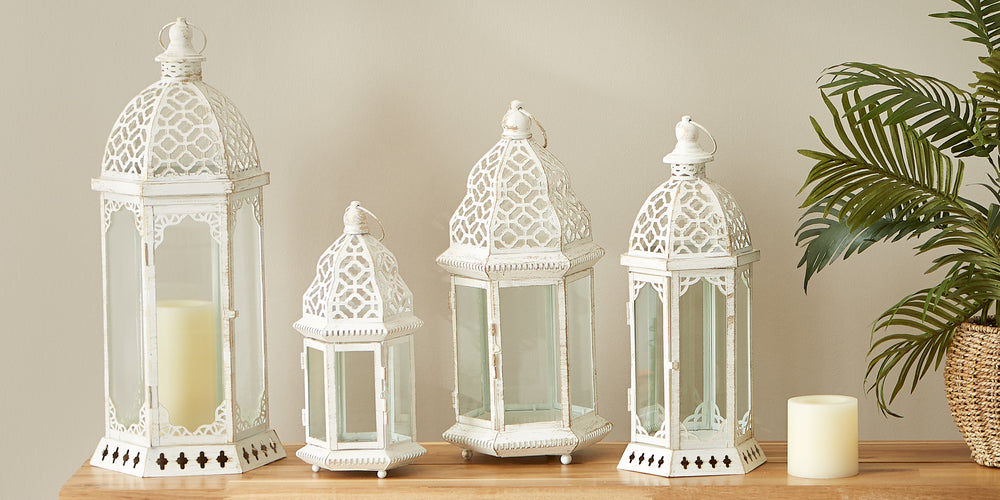 White Moroccan Style Lantern