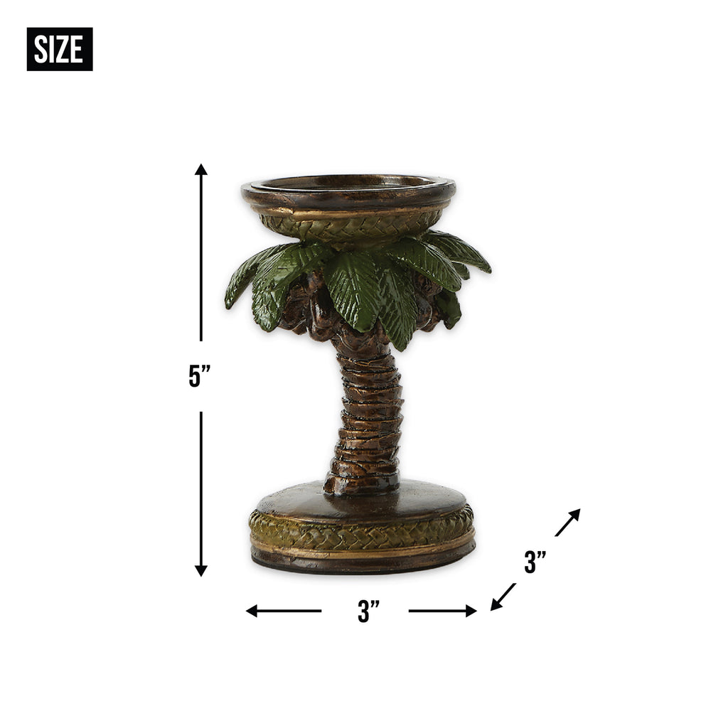 Coconut Tree Candleholders Set