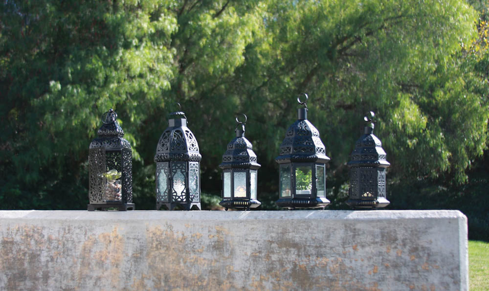 Black Lattice Lantern