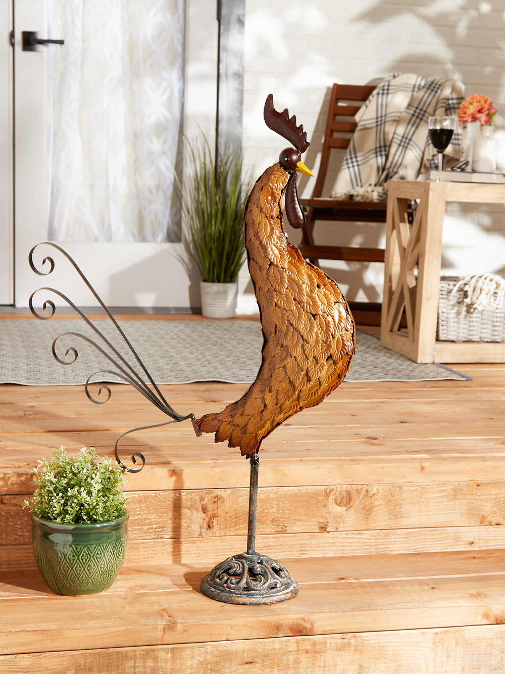 Metal Sculpture Rooster