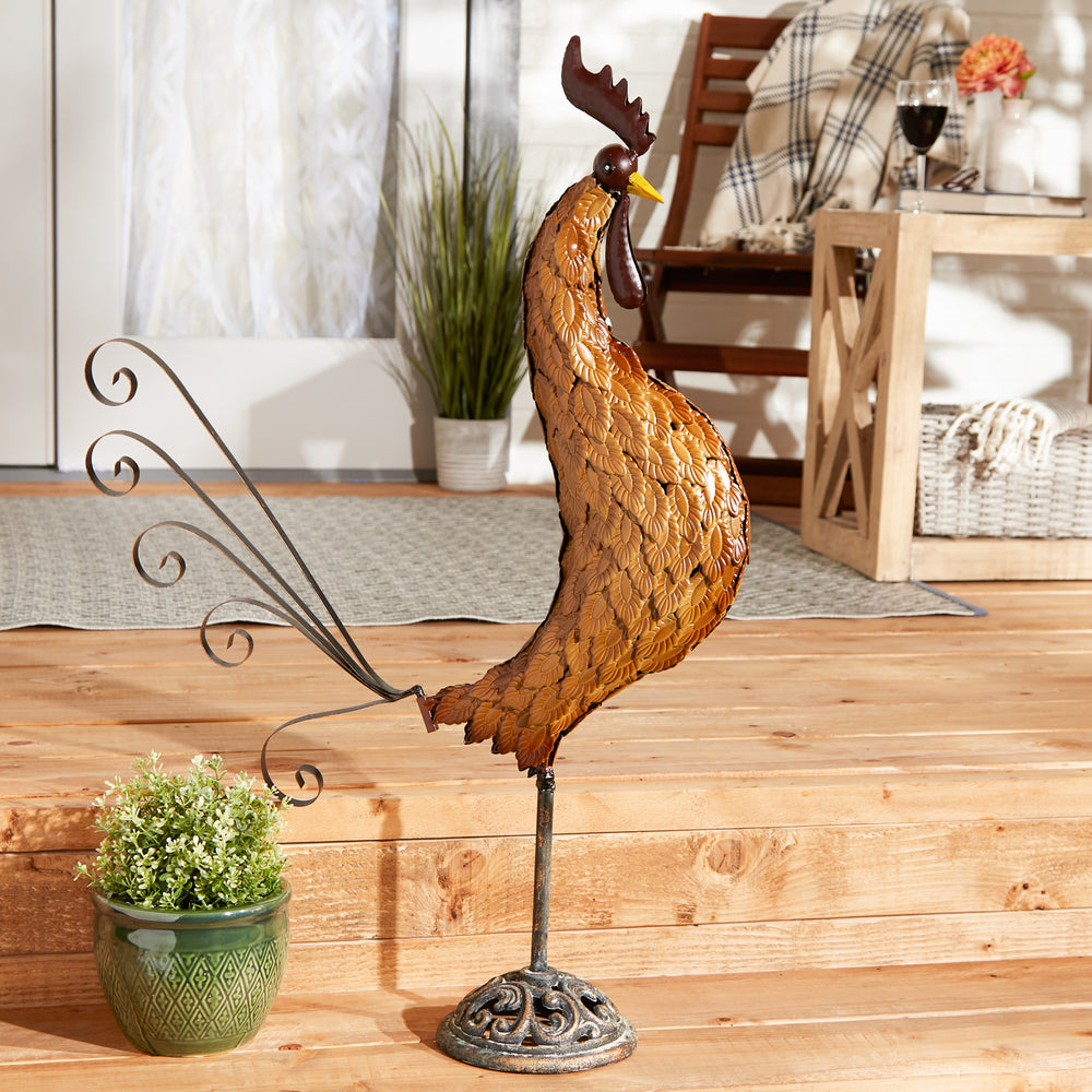 Metal Sculpture Rooster