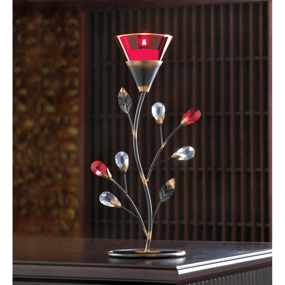 Ruby Blossom Tealight Holder