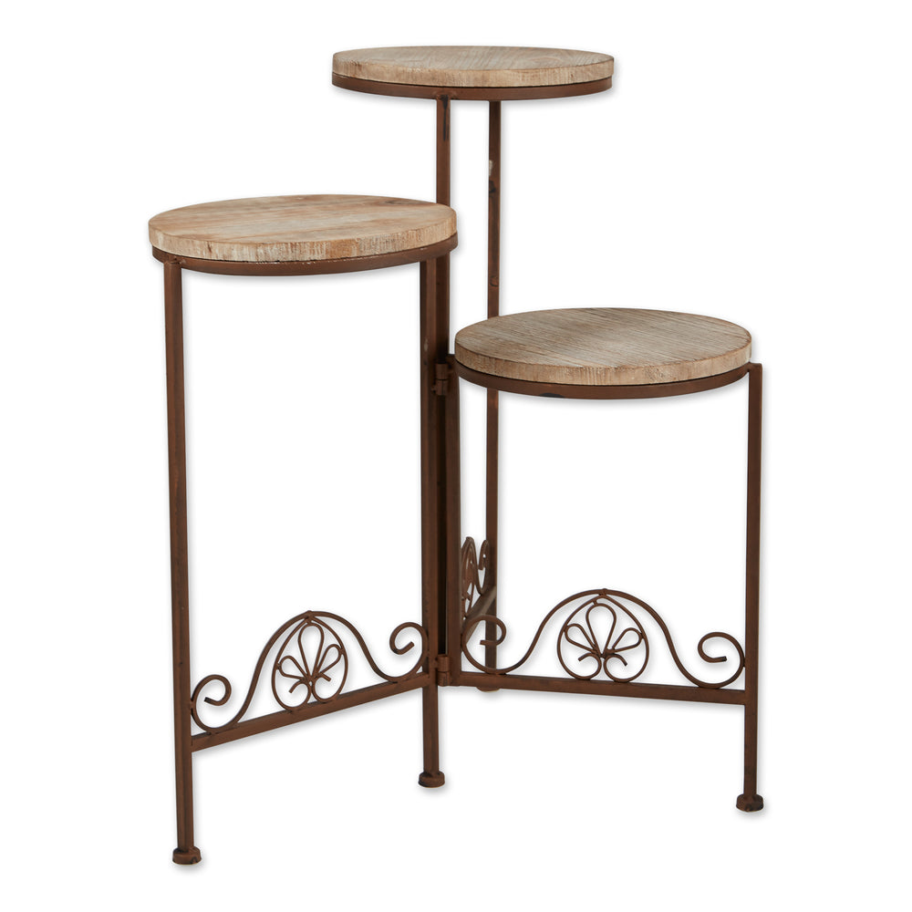 Rustic Triple Planter Stand