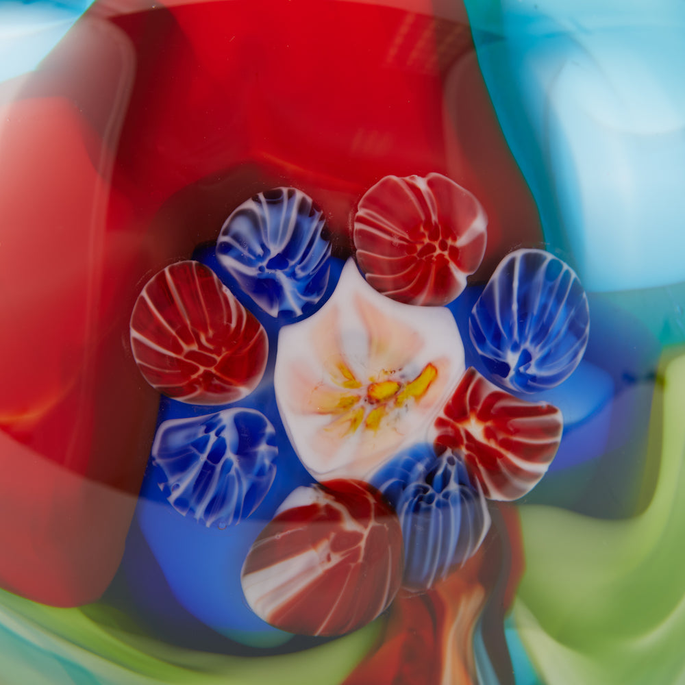 Floral Fantasia Art Glass Vase