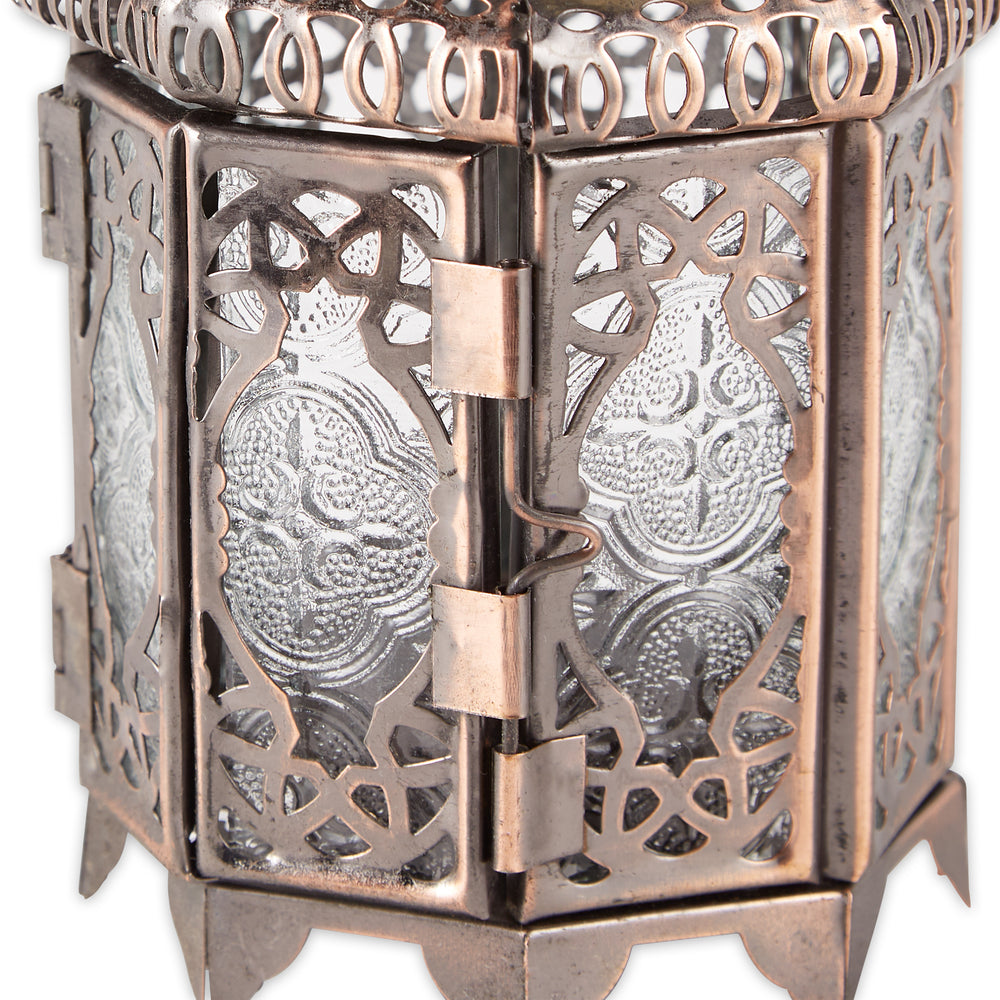 Copper Moroccan Candle Lamp