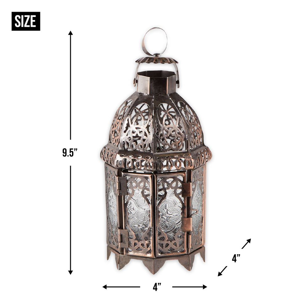 Copper Moroccan Candle Lamp