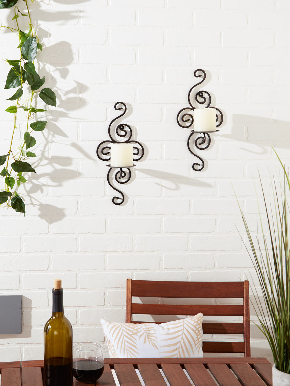 Scrollwork Candle Sconces