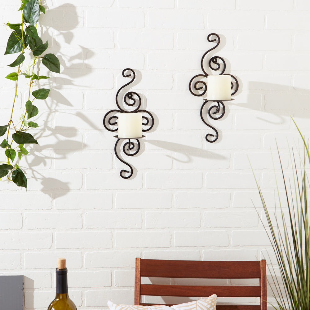 Scrollwork Candle Sconces