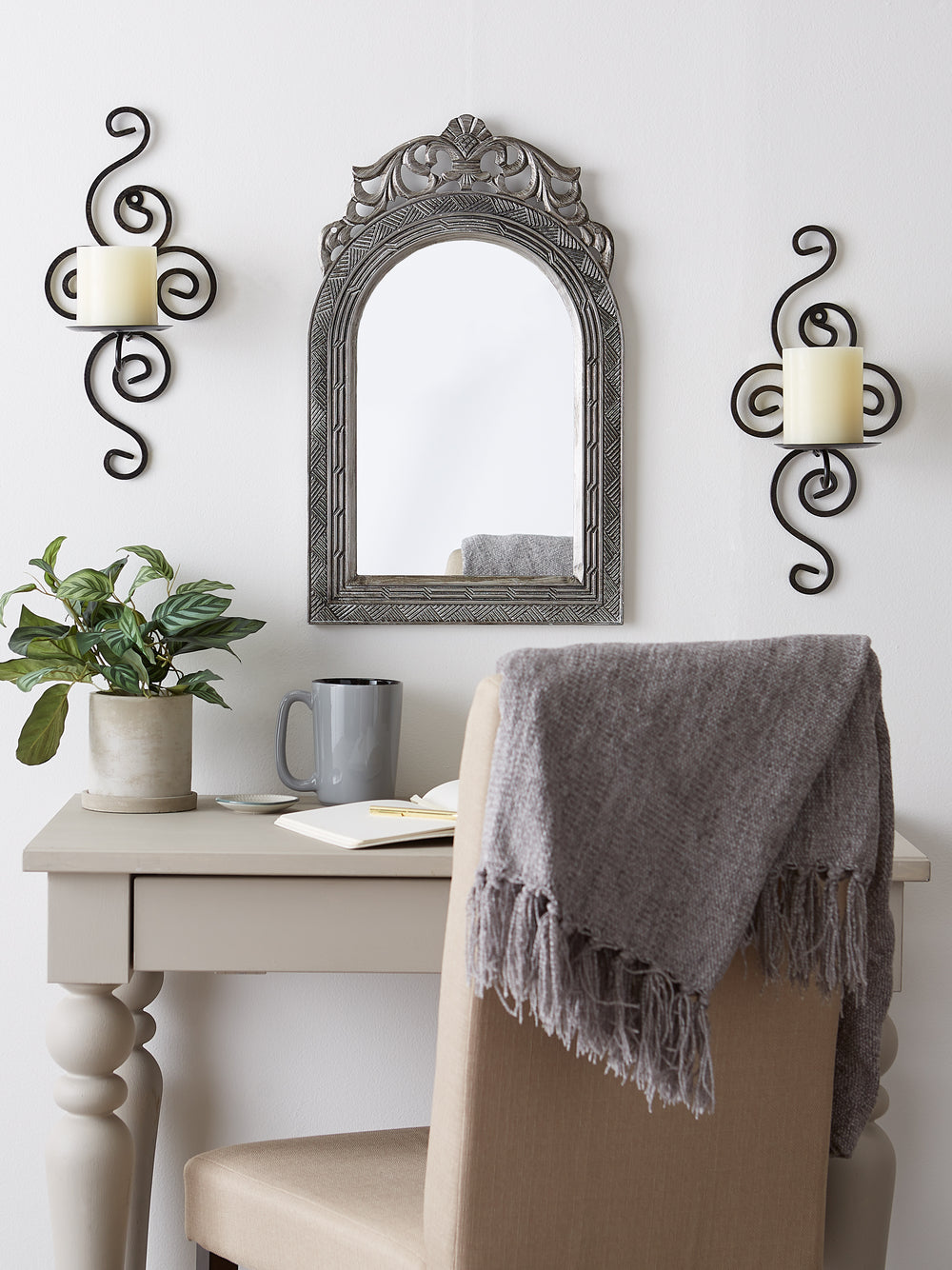 Scrollwork Candle Sconces