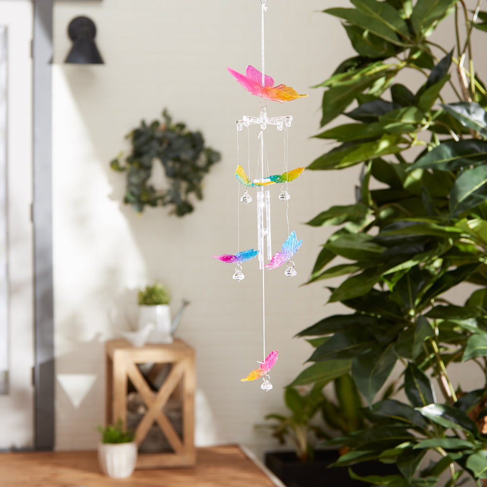 Rainbow Butterfly Wind Chimes