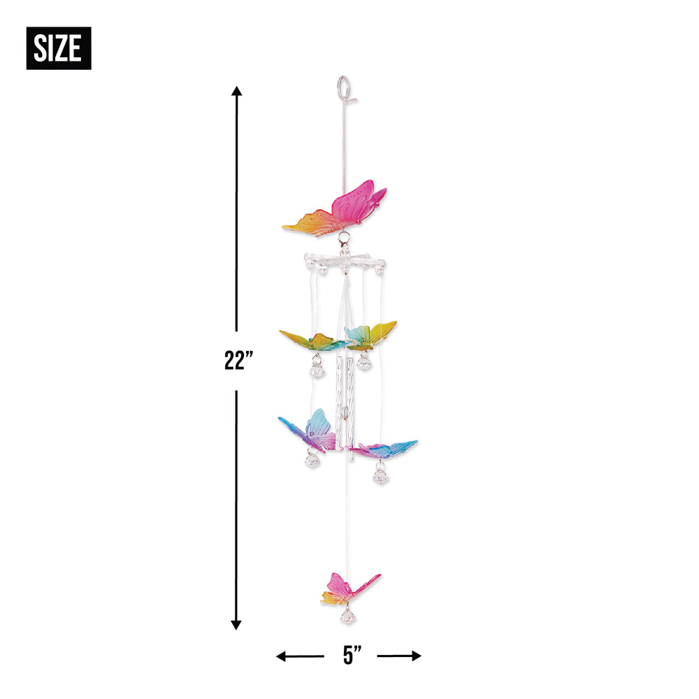 Rainbow Butterfly Wind Chimes