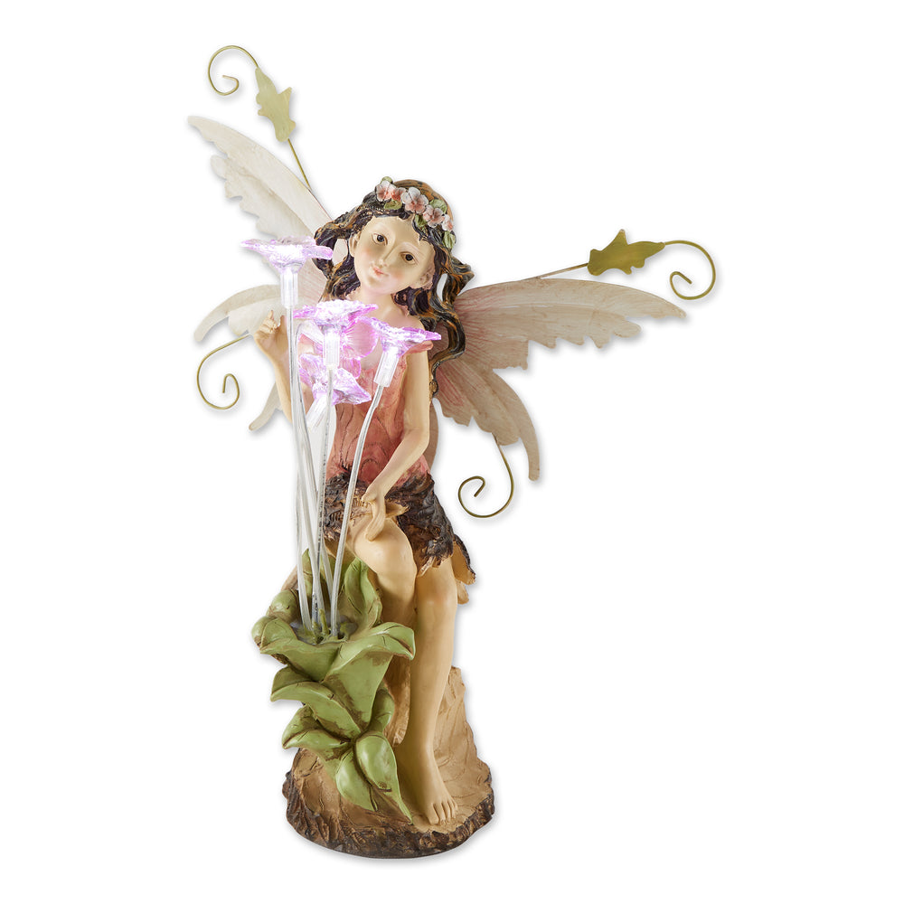 Peony Fairy Solar Statue