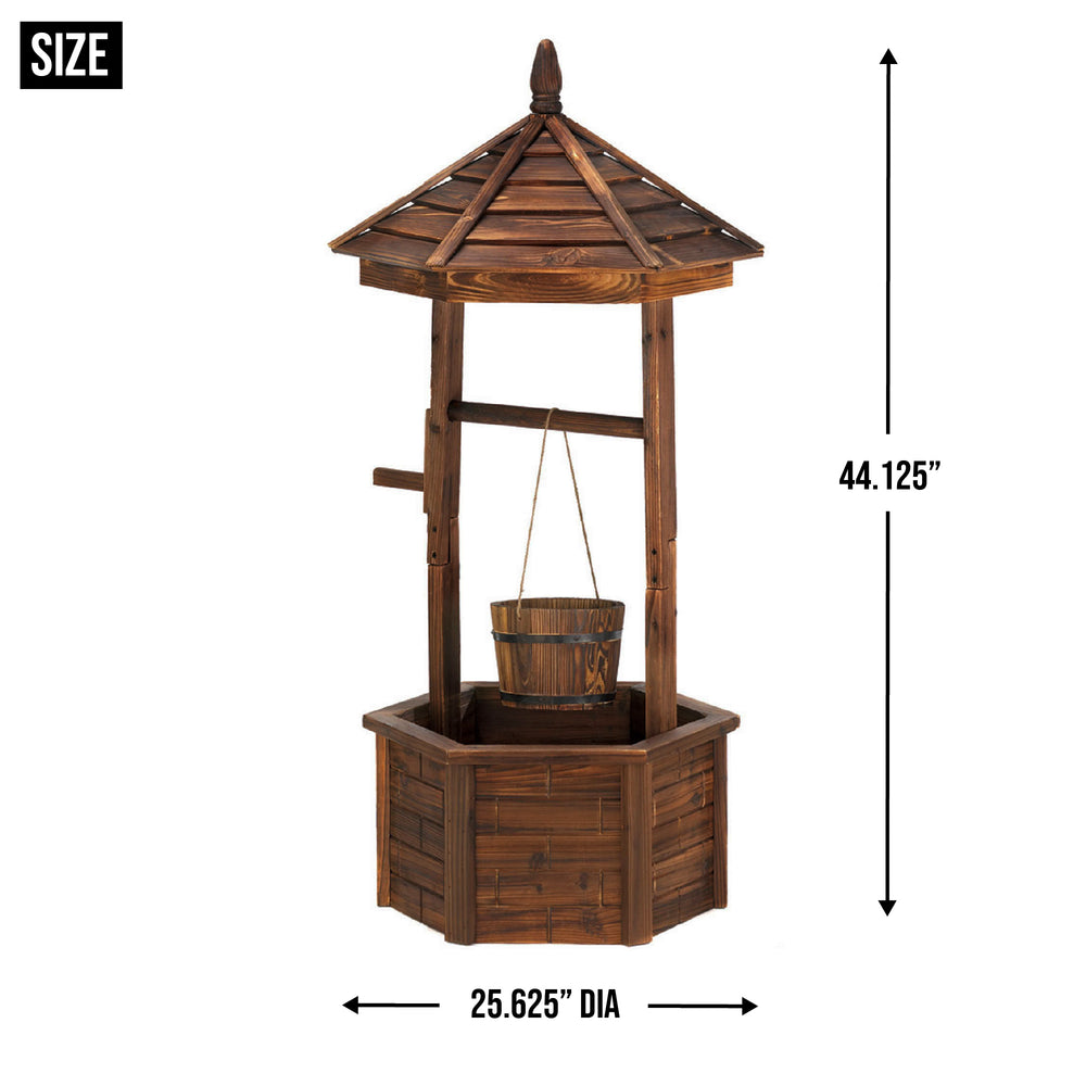 Rustic Wishing Well Planter