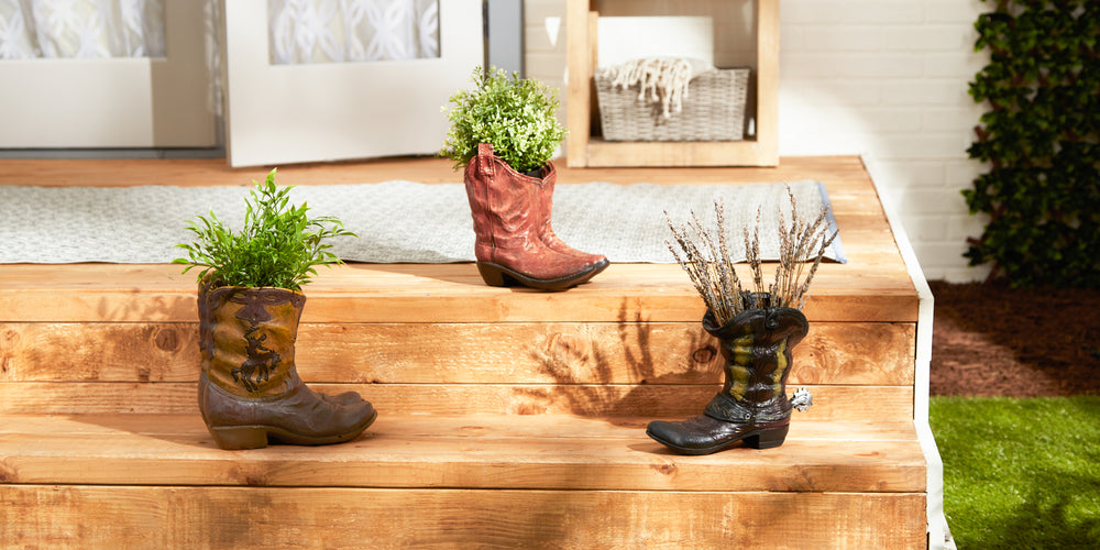 Cowboy Boots Planter