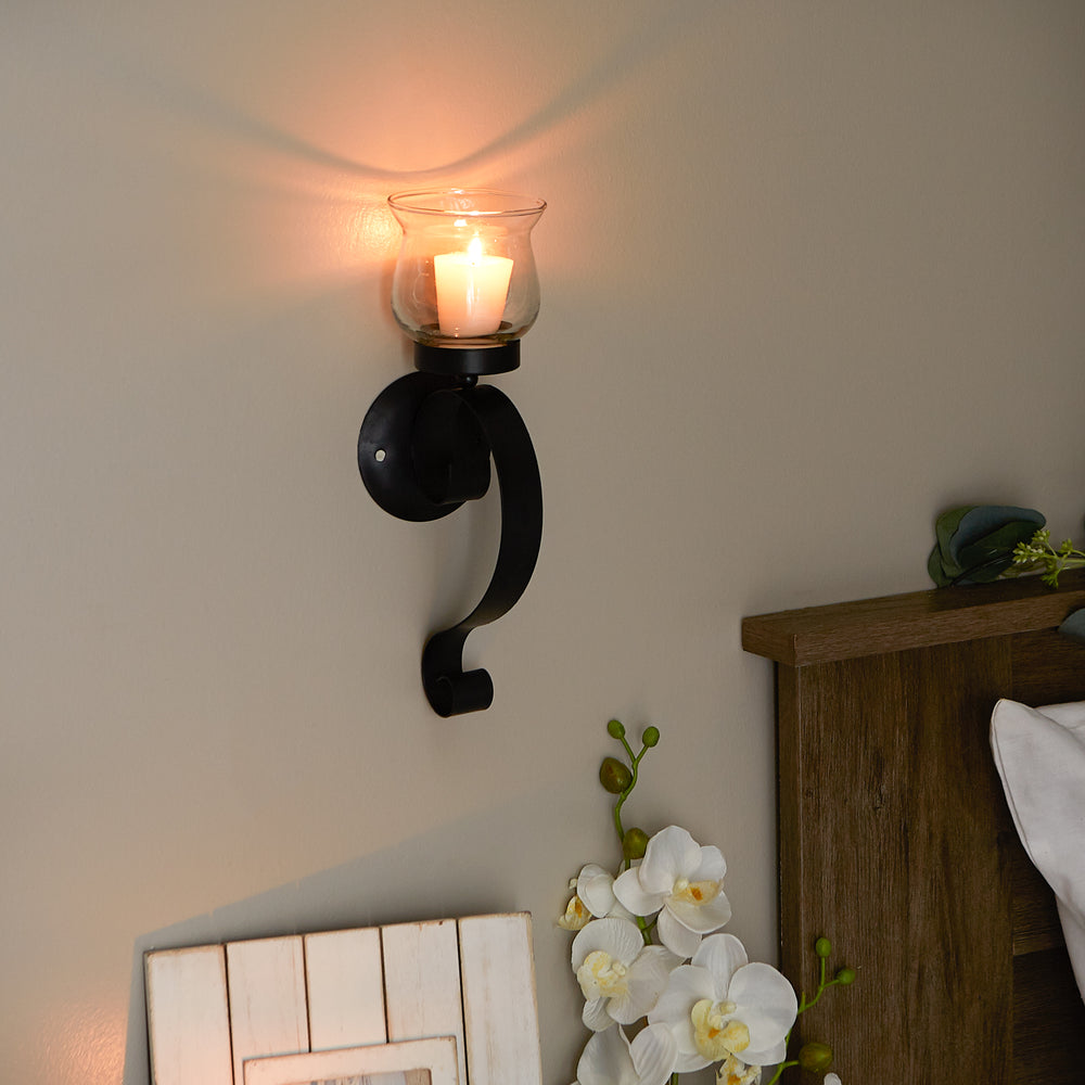 Scrolling Candle Sconce