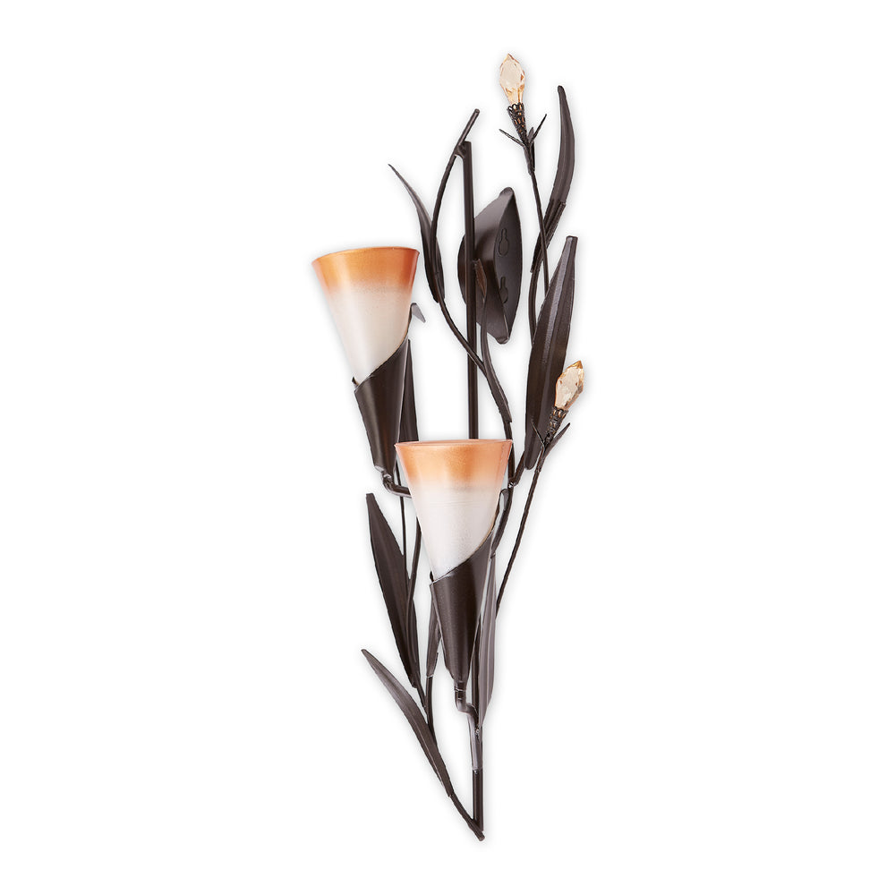 Dawn Lilies Candle Wall Sconce