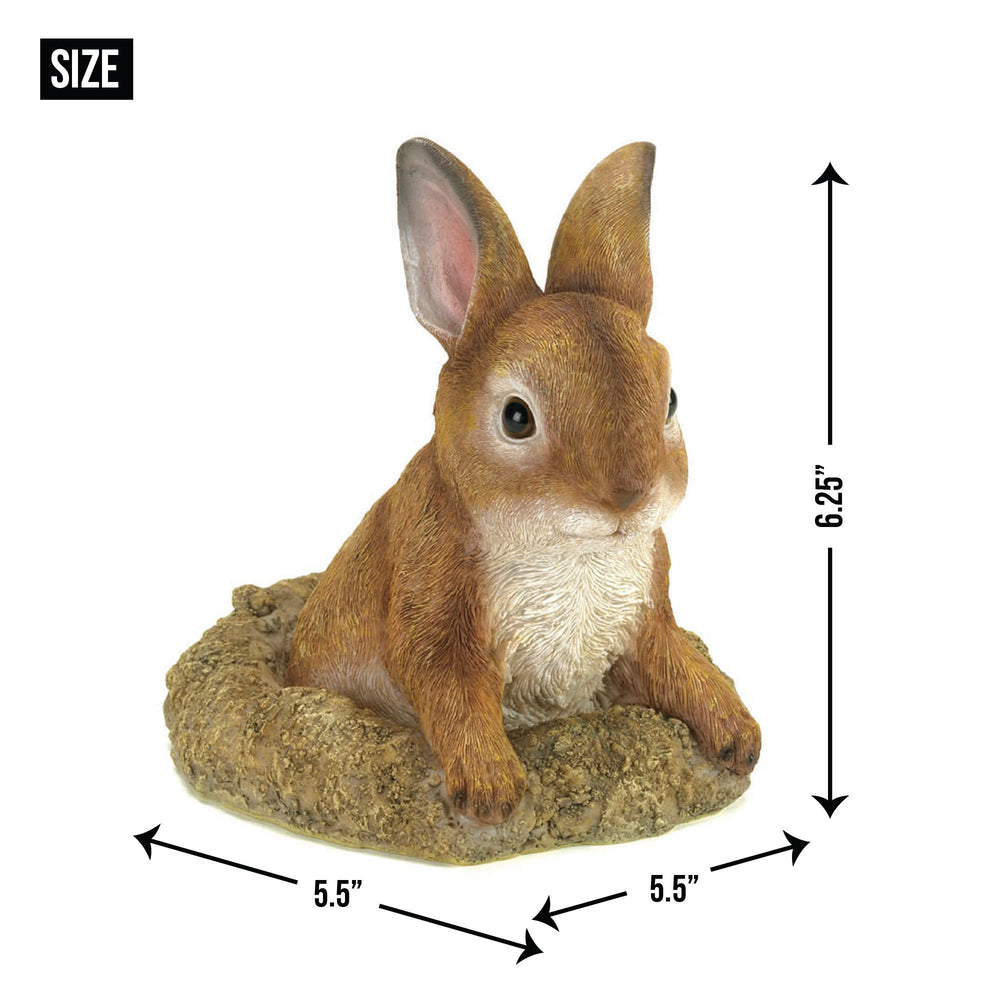 Golden Bunny Rabbit Statue Indoor Garden Hare Animal Decoration