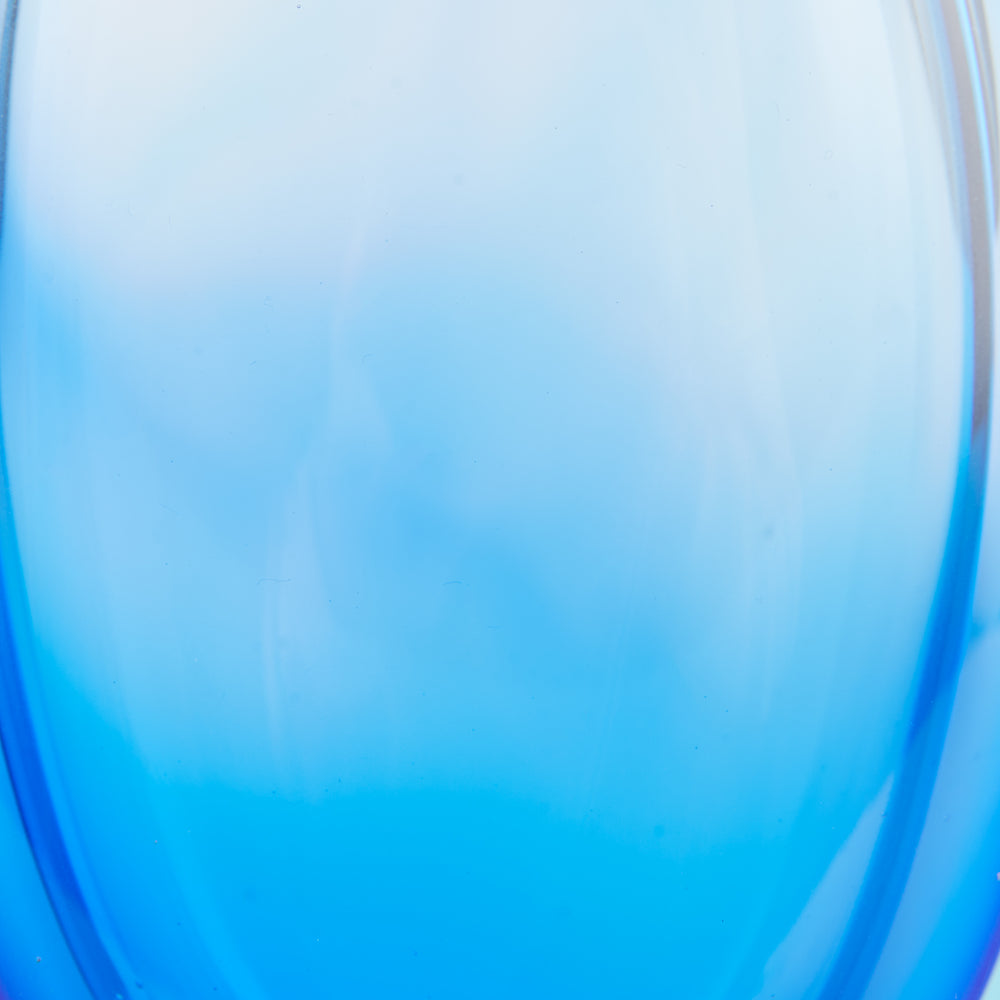 Azure Blue Art Glass Vase