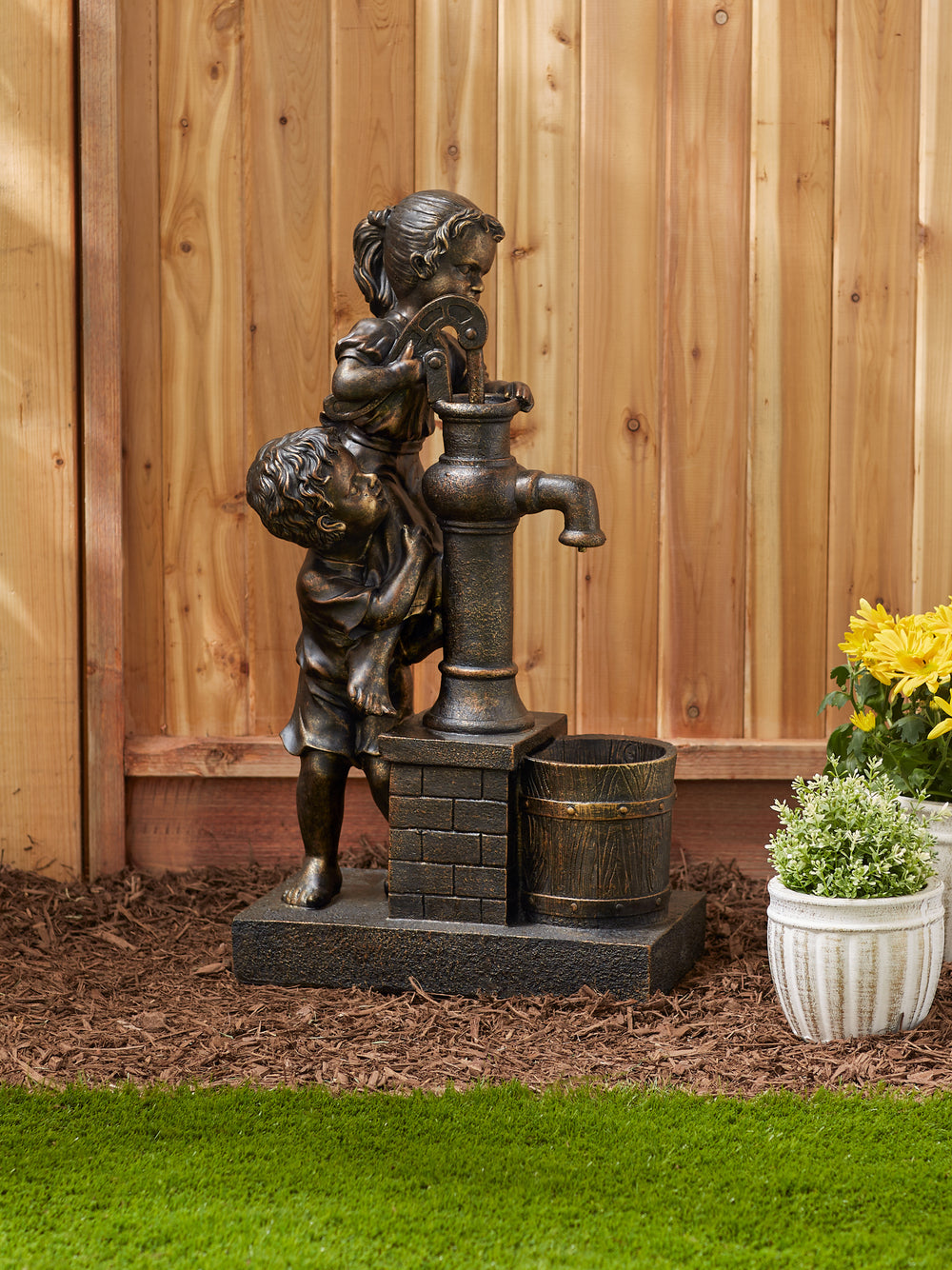 Teamwork Solar Fountain
