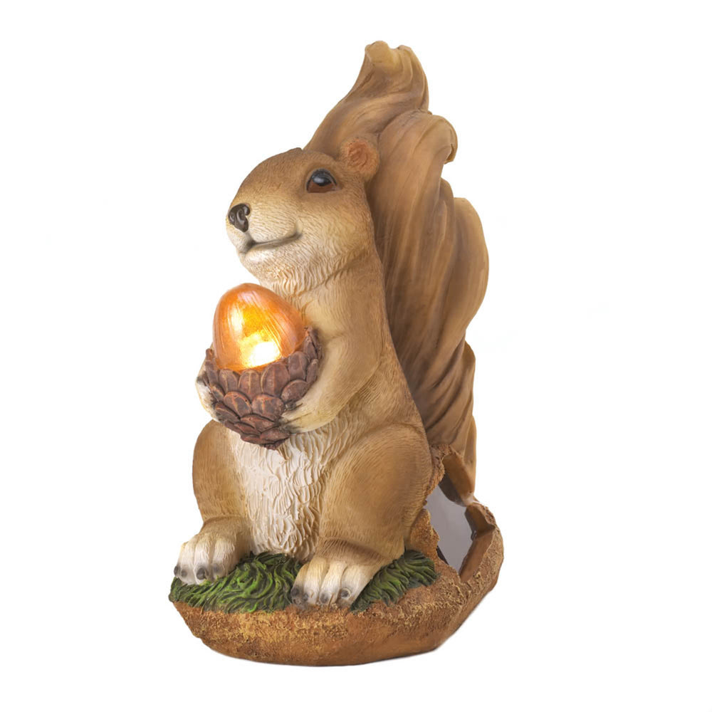 Squirrel Solar Statue