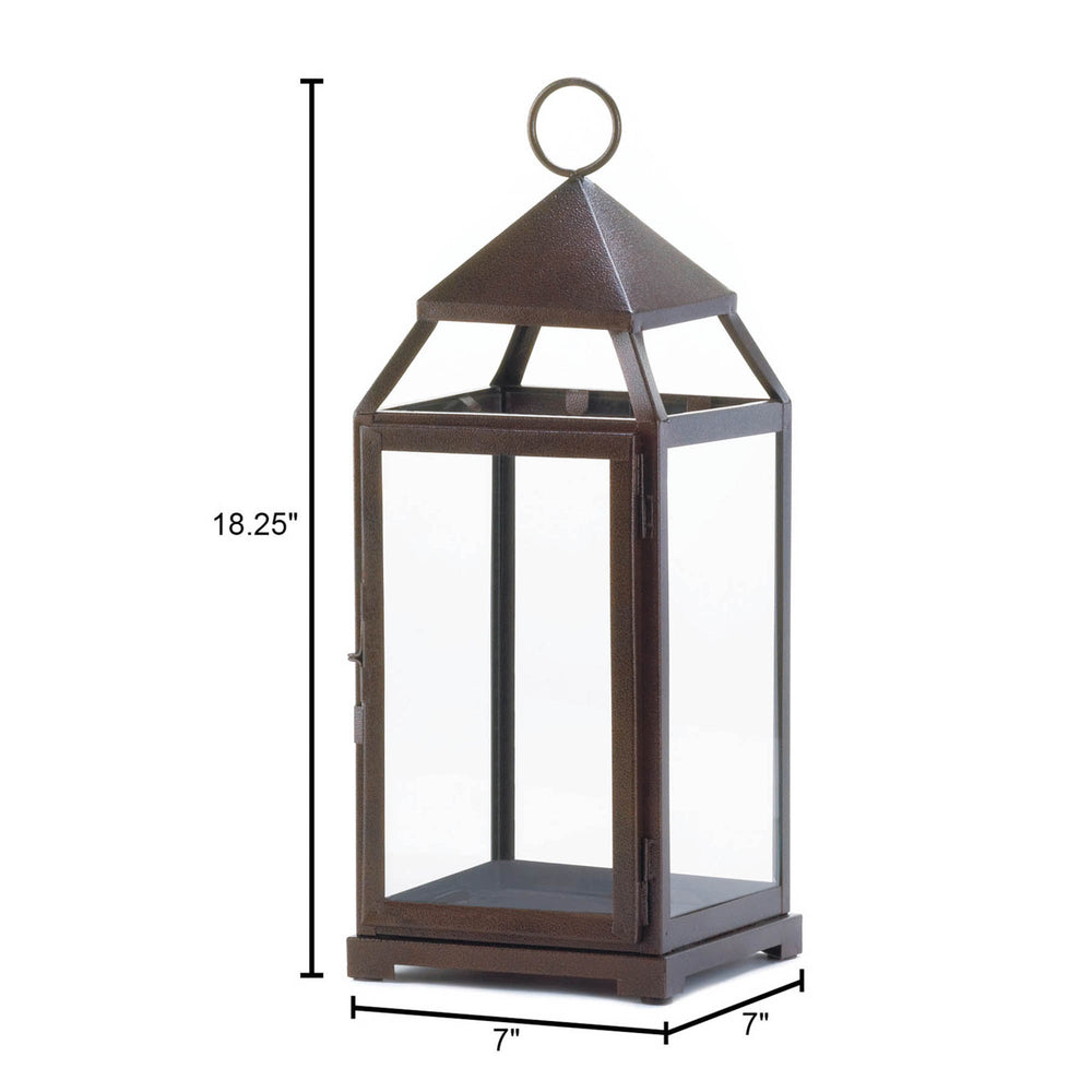 Large Bronze Contemporary Lantern