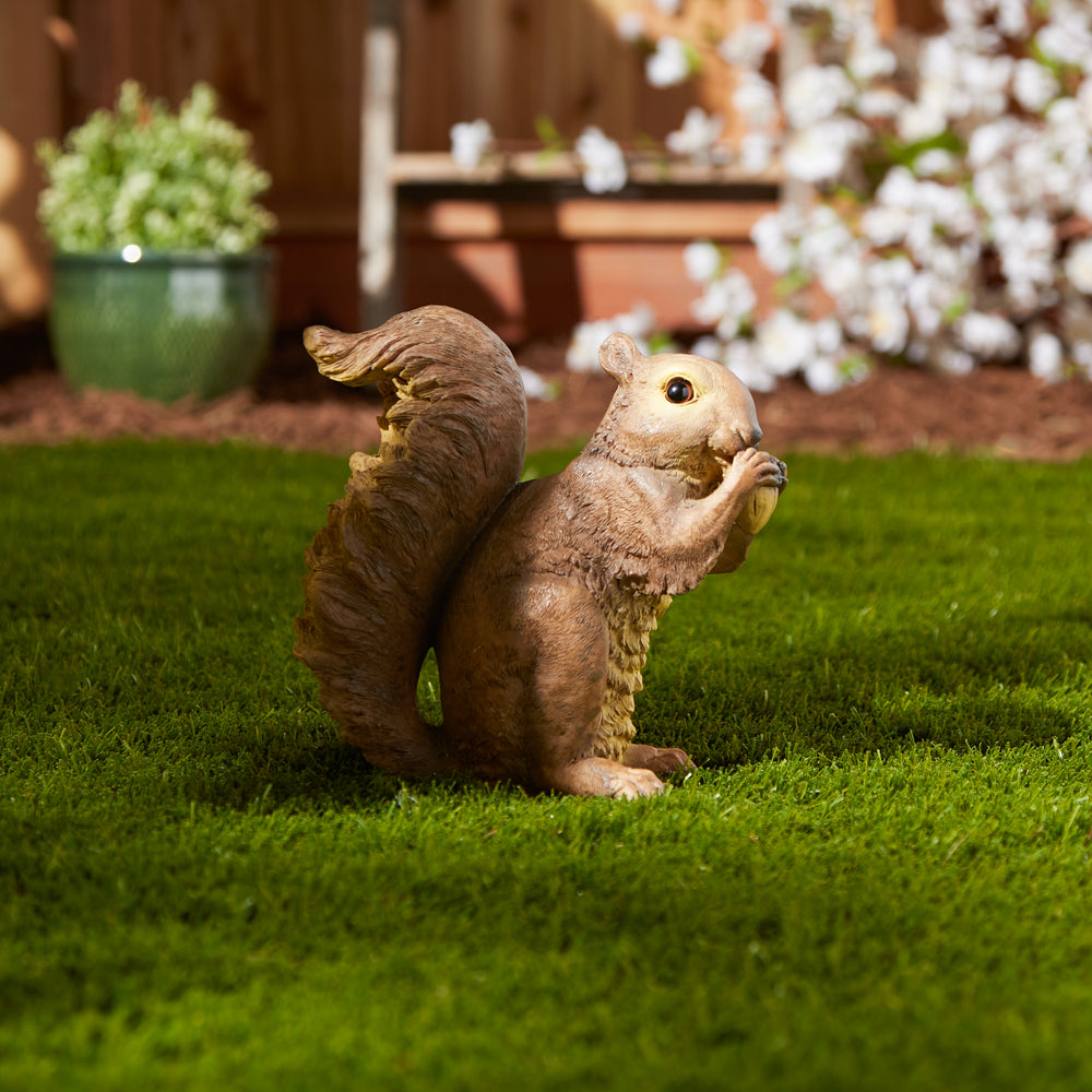 Nibbling Squirrel Garden Statue