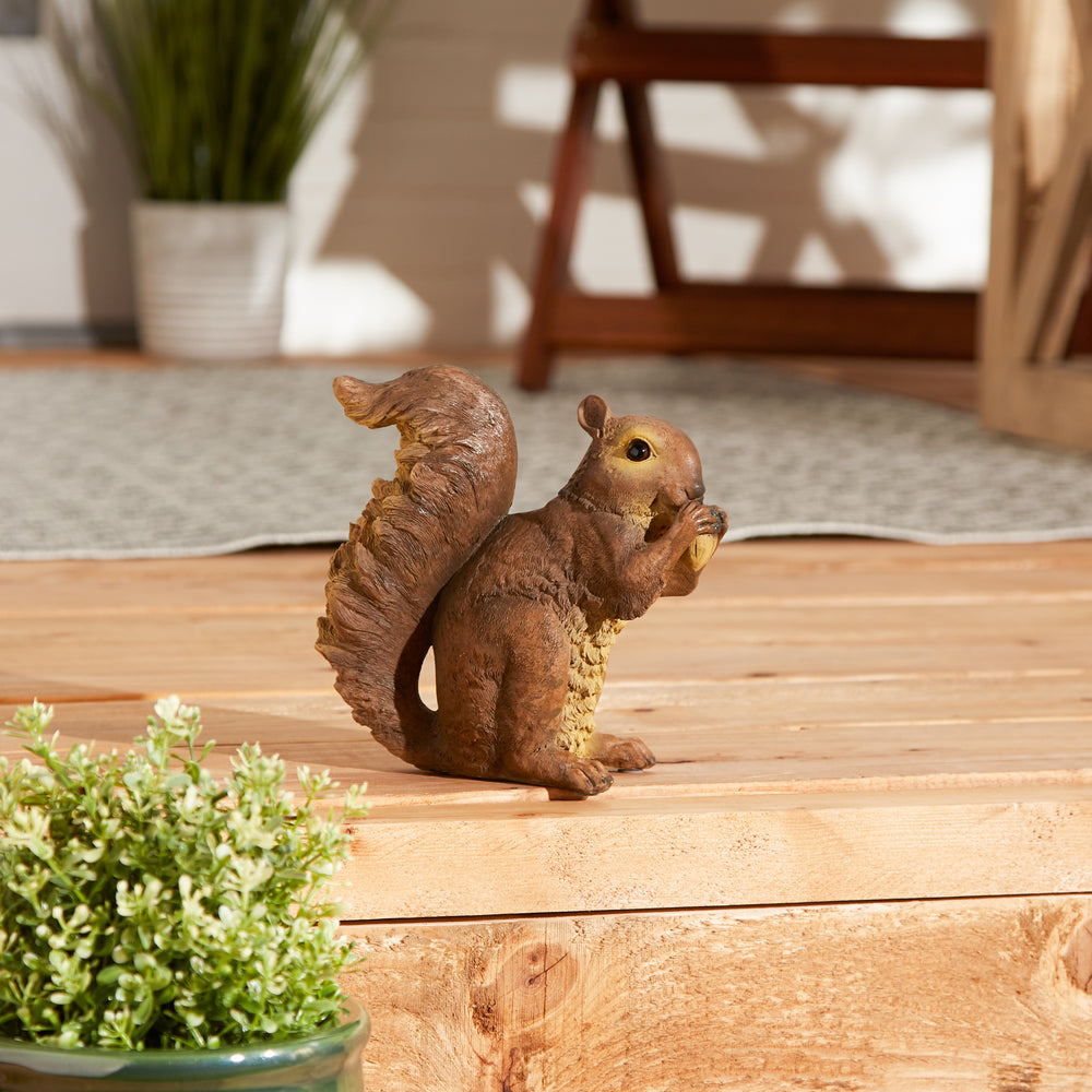 Nibbling Squirrel Garden Statue