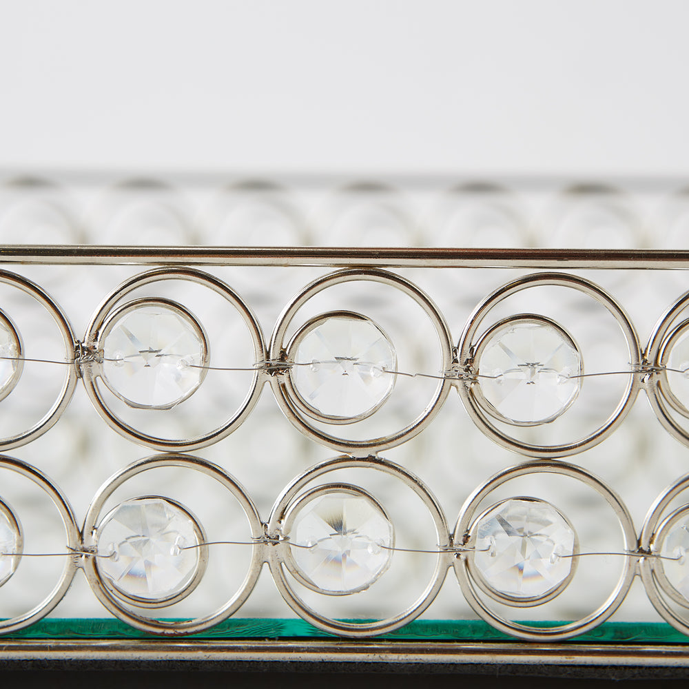 Shimmer Rectangular Jeweled Tray
