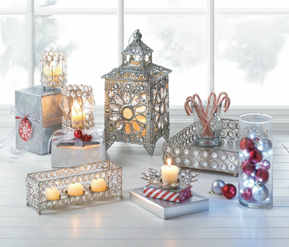Shimmer Rectangular Jeweled Tray