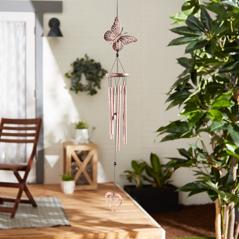 Butterfly & Heart Wind Chimes