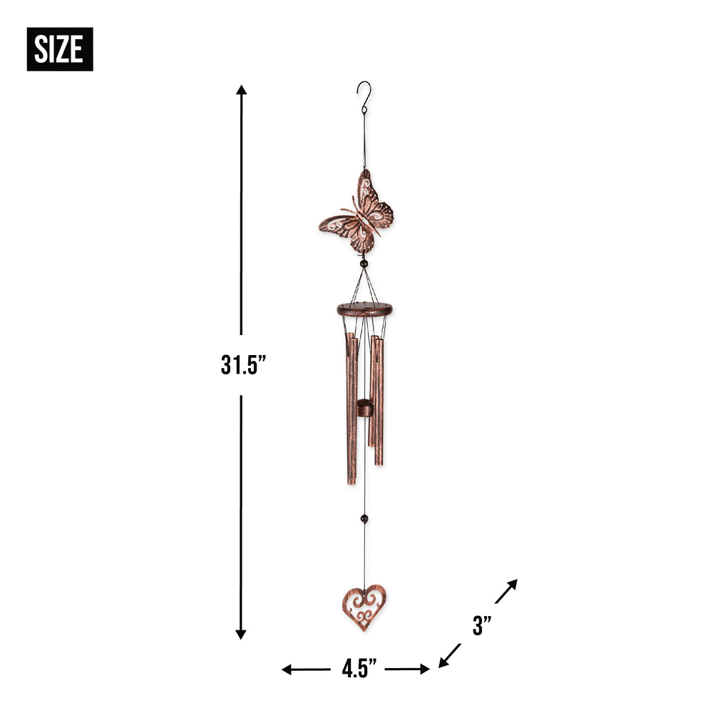 Butterfly & Heart Wind Chimes