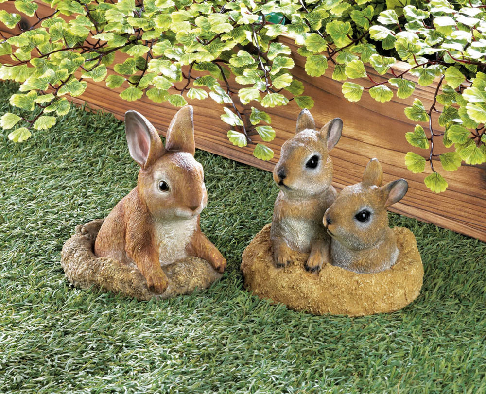 Peek-A-Boo Garden Bunnies Decor