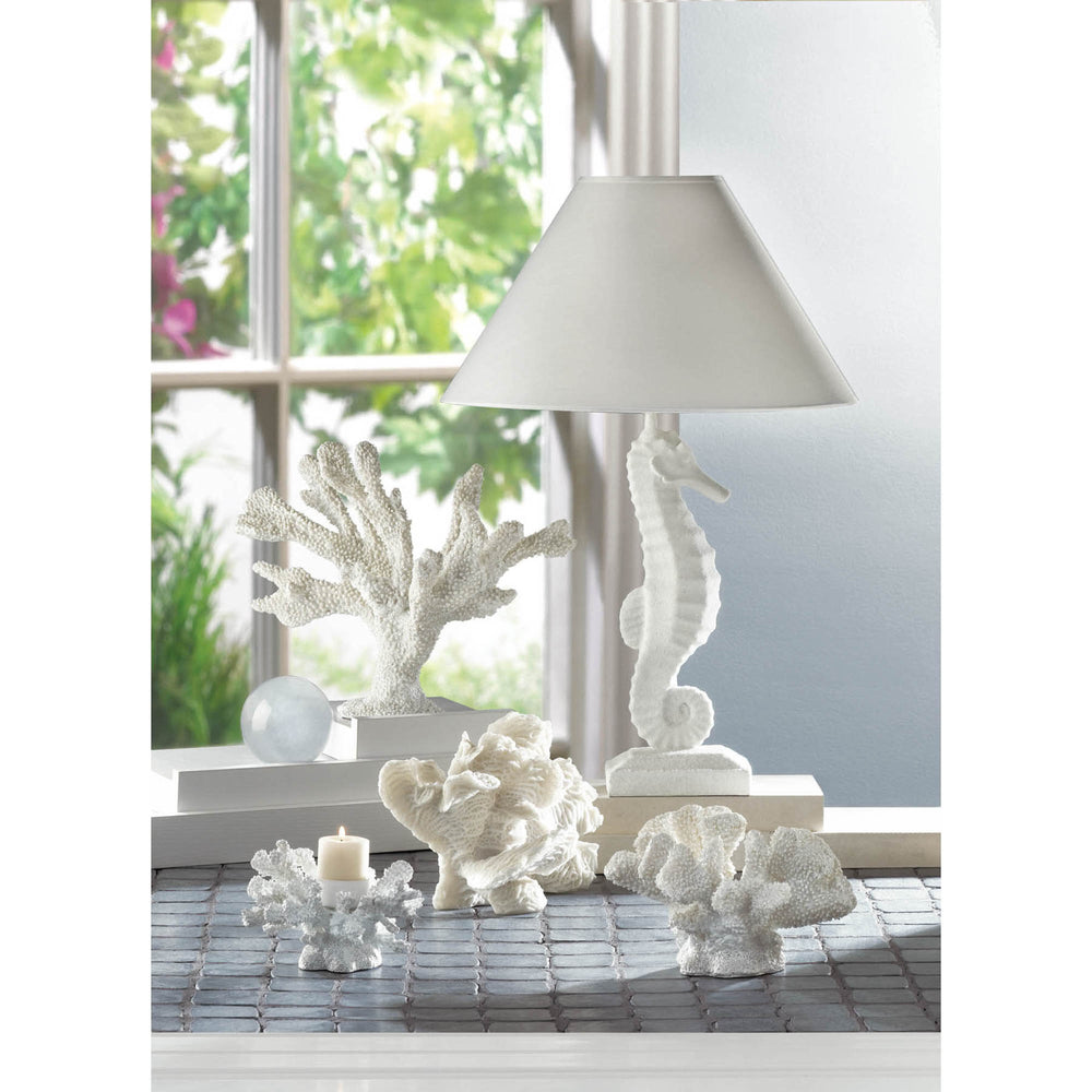 White Seahorse Table Lamp