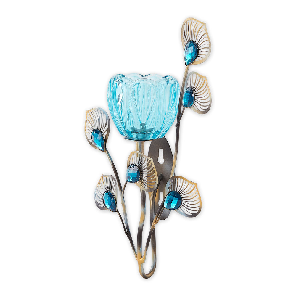 Peacock Blossom Single Sconce
