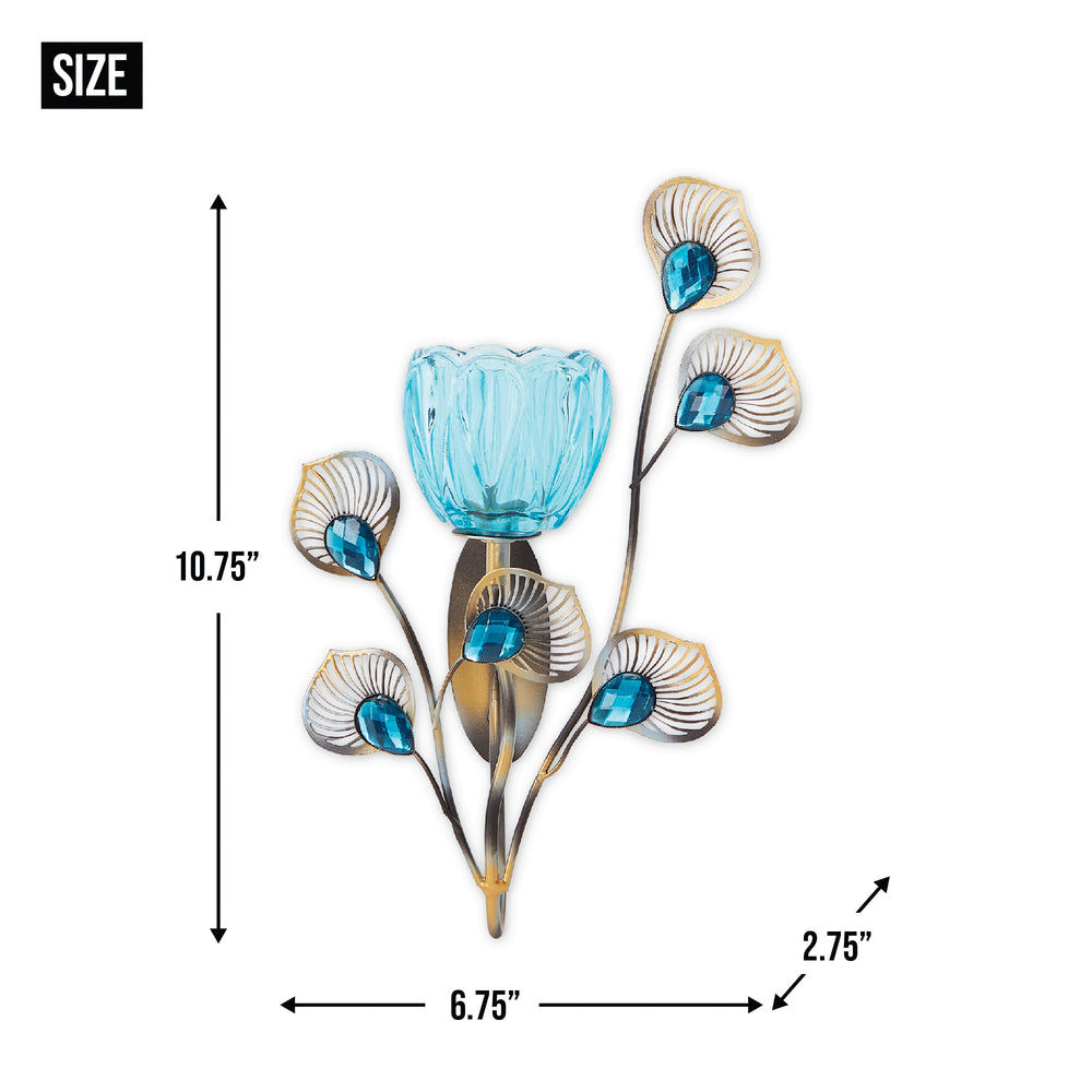 Peacock Blossom Single Sconce