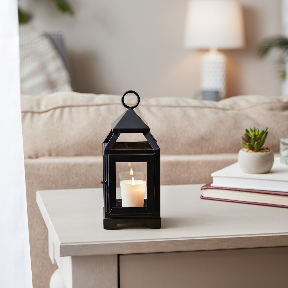 Black Mini Contemporary Lantern