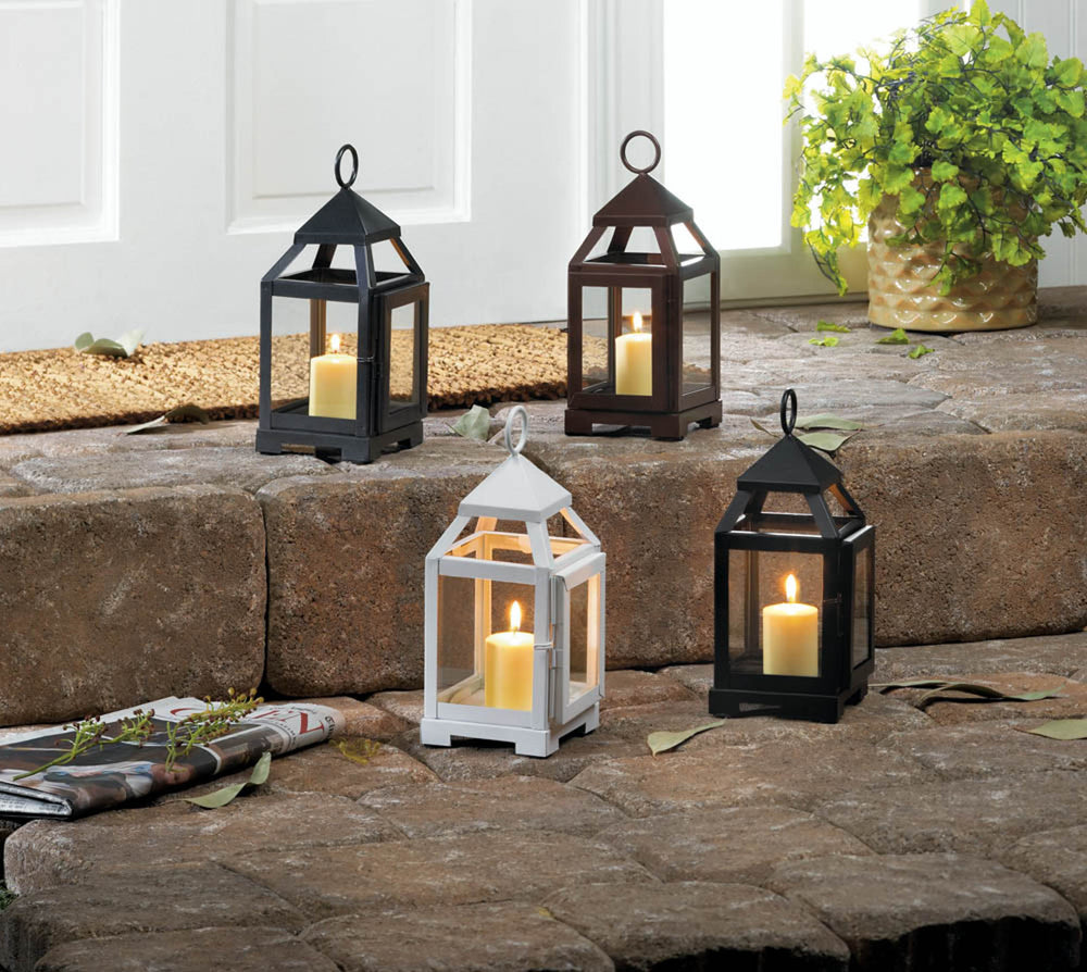 White Mini Contemporary Lantern