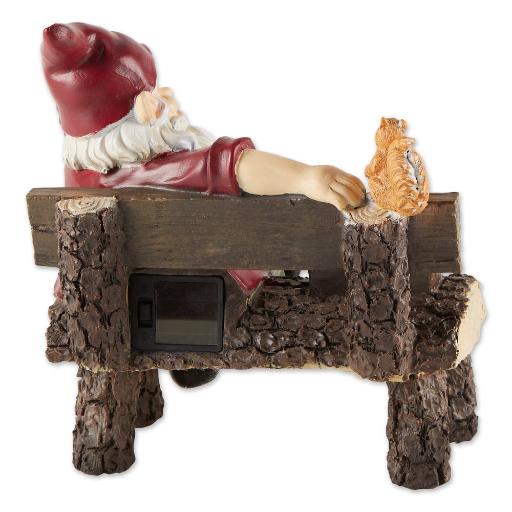 Solar Gnome on Welcome Bench