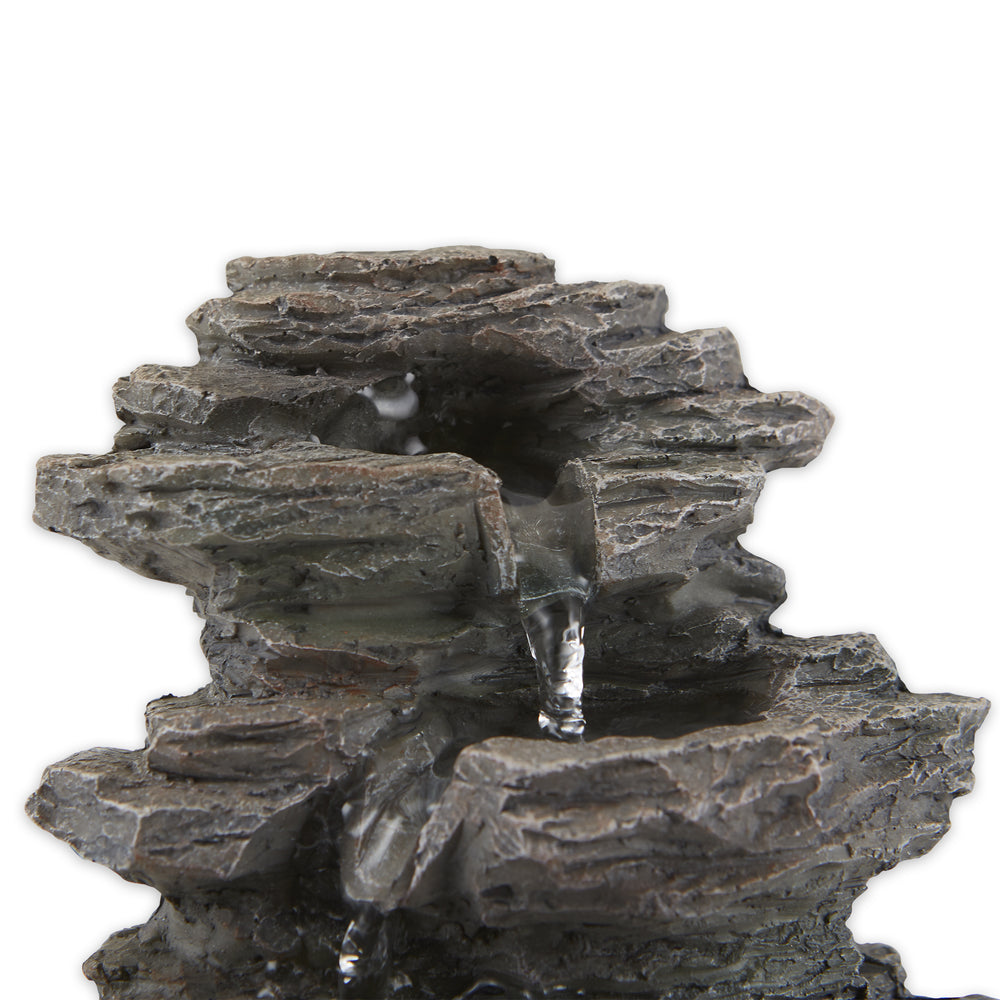 Tiered Rock Formation Tabletop Fountain