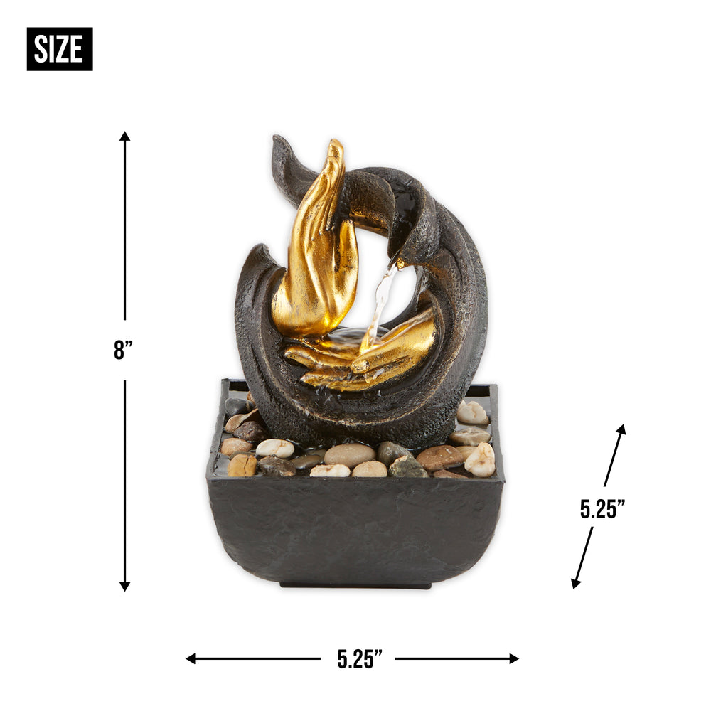 Golden Hands Accent Tabletop Fountain