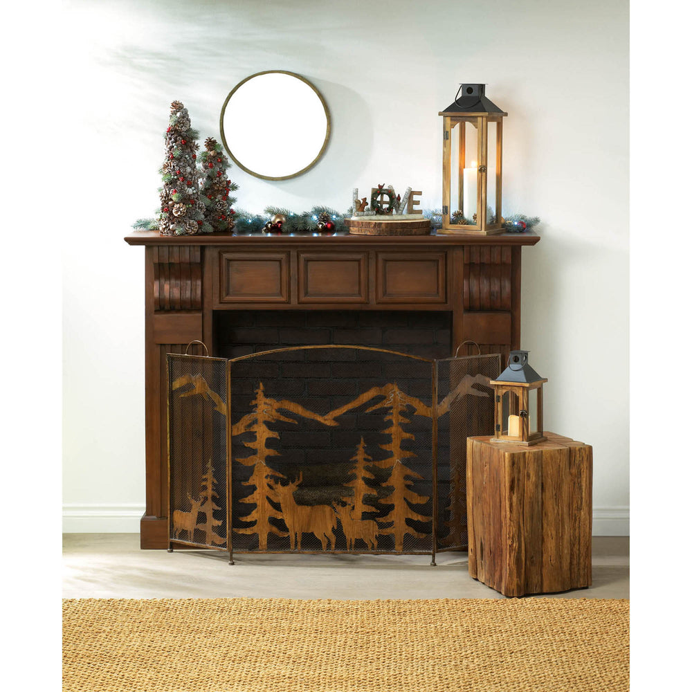 Large Simple Metal Top Wooden Lantern
