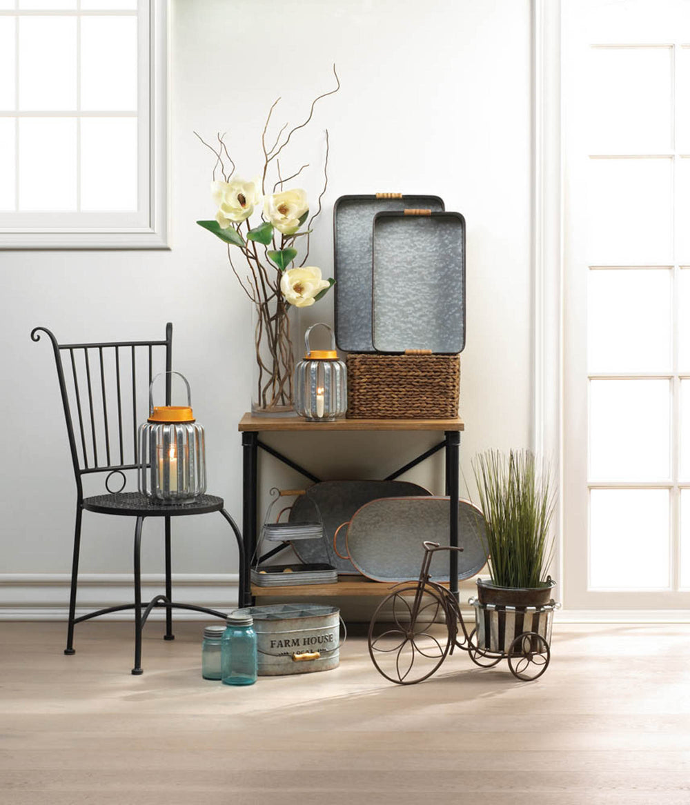 Large Galvanized Metal Lantern