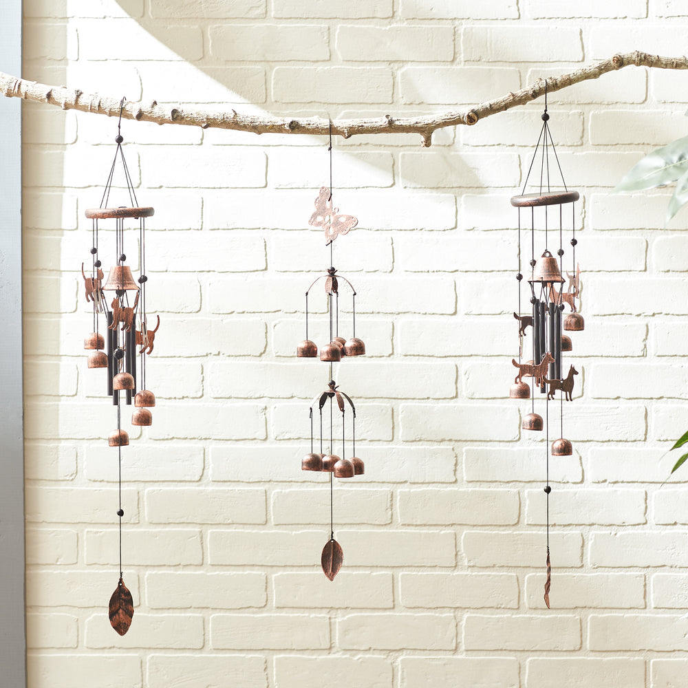 26 Bronze Cats Wind Chimes