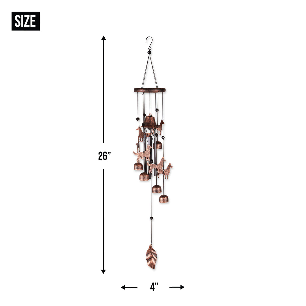 26 Bronze Dogs Wind Chimes